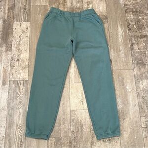 L.L.BEAN Soft Cotton Cinched Ankle Cuffed Jogger Sweatpants Seafoam Green Mens M